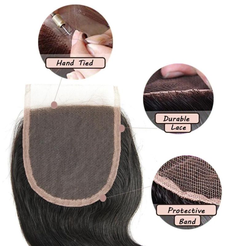 Human Hair for Sale Unprocessed Virgin Hair Bundles with Frontals, Frontal Closure Hair 13X4