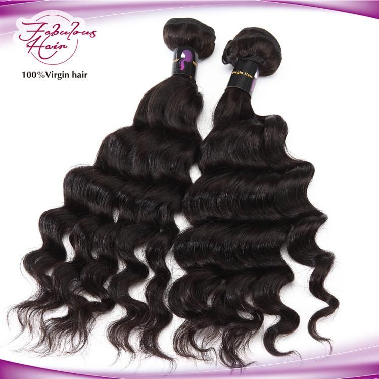 Loose Curly Bundles Peruvian Hair Bundles Virgin Human Hair Extension