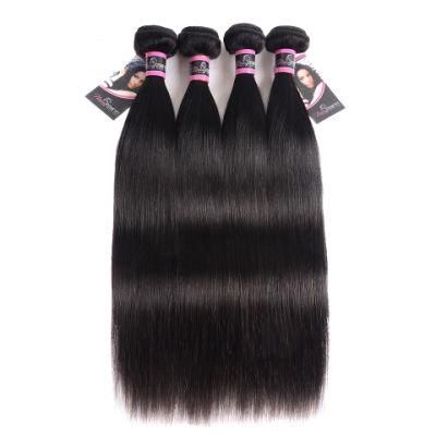 Natural Black Silk Straight Virgin Hair 100% Peruvian Human Hair Weft