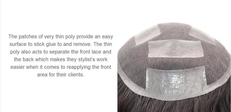 Hand Crafted Luxury Men′s Toupee