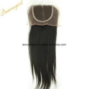 Black Human Hair Accessories Natural Remy Virgin Indian Straight Hair Lace Closure