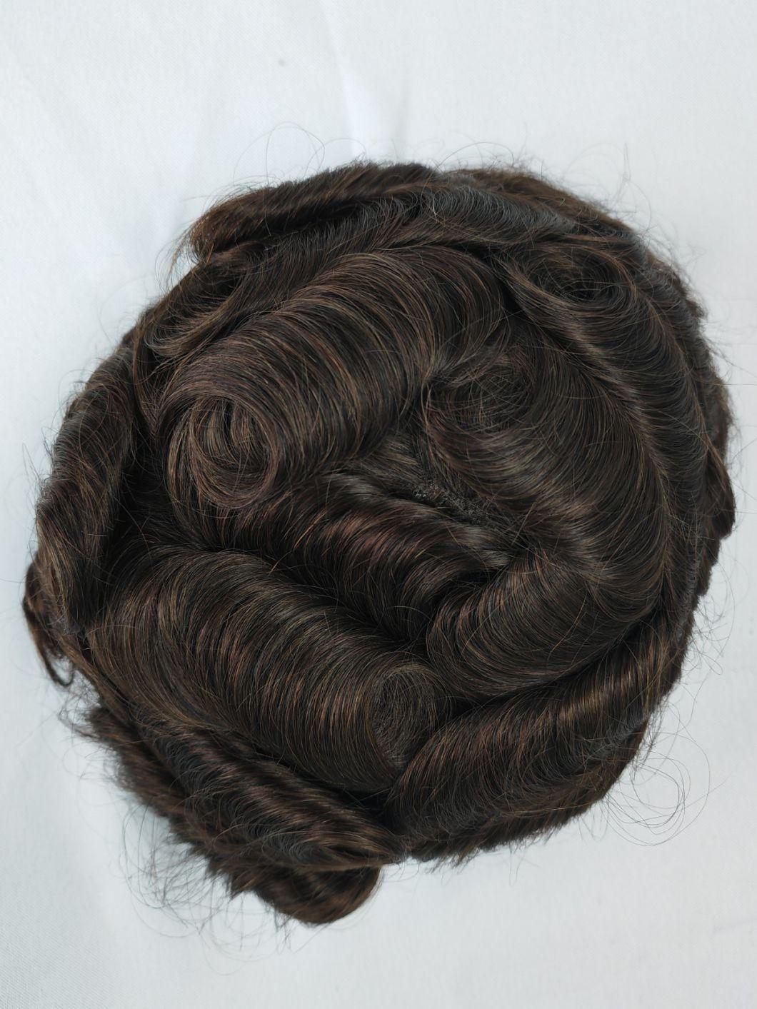 2022 Best Hand Knotted Fine Mono Base Human Hairpiece Made of Remy Human Hair