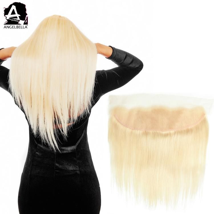 Angelbella Silky Straight 100% Virgin Human Hair Frontal 613# 13X4 Swiss Lace Frontal