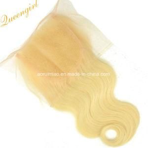 Body Wave Remy Hair Toupee Virgin Blonde European Hair Lace Closure