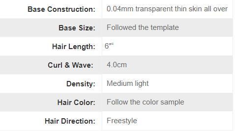 Lit Ultra Thin Full Skin Brazilian Hair Toupees