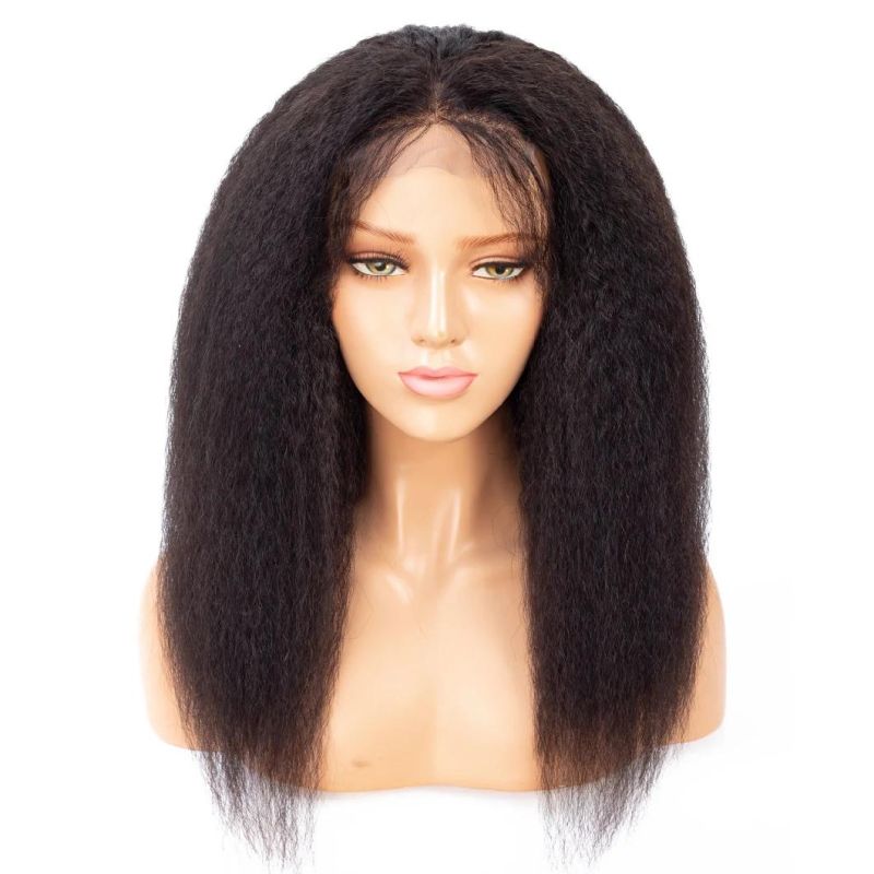 Kbeth Kinky Straight Human Hair Wigs for American Black Women 2021 Customized Fashion Soft Cool Breathable HD Full Lace 100% Virgin Natural Remy Wig Vendors
