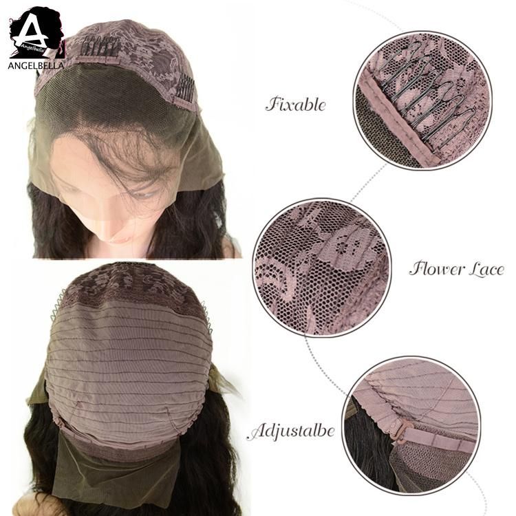 Angelbella Wholesale Swiss Lace Front Wigs for Black Woman Body Wave 150% Density Human Hair Wig