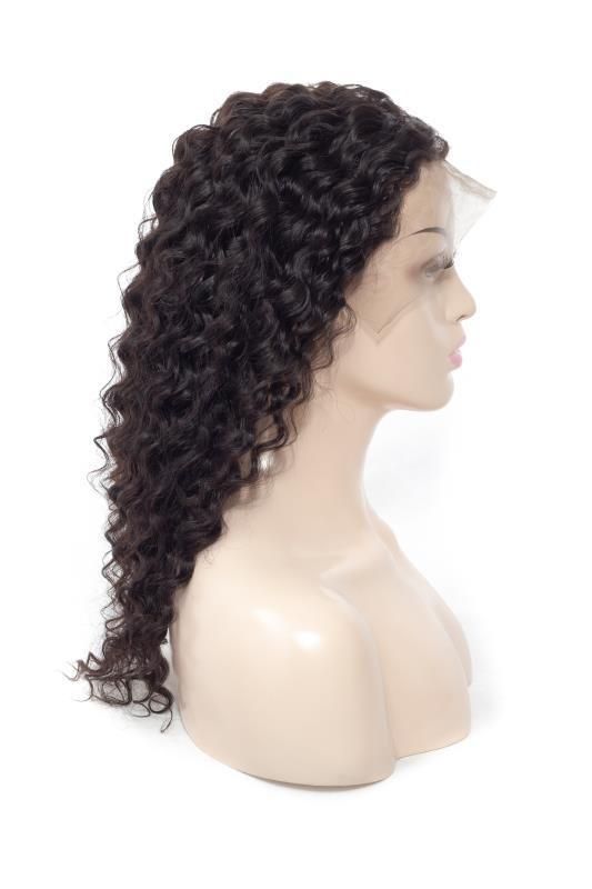 Chinese Factory Water Wave Natural Human Hair Lace Wig