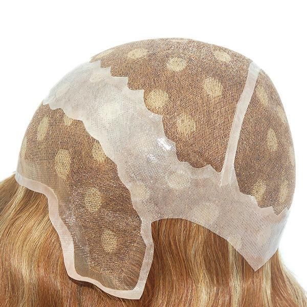 Ljc610 Mono with PU Gauze Natural Human Hair Toupee for Women