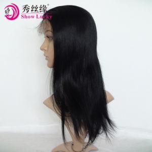 High Density Front Lace Wig Unprocessed European Human Hair Silk Straight