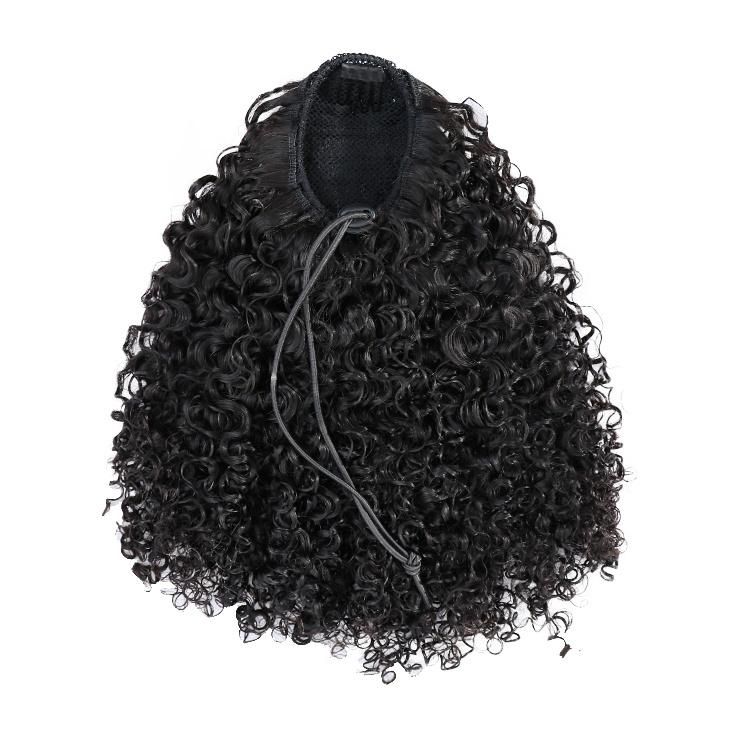 Wholesale Unprocessed Raw Natural Drawstring Ponytail Hair Extension