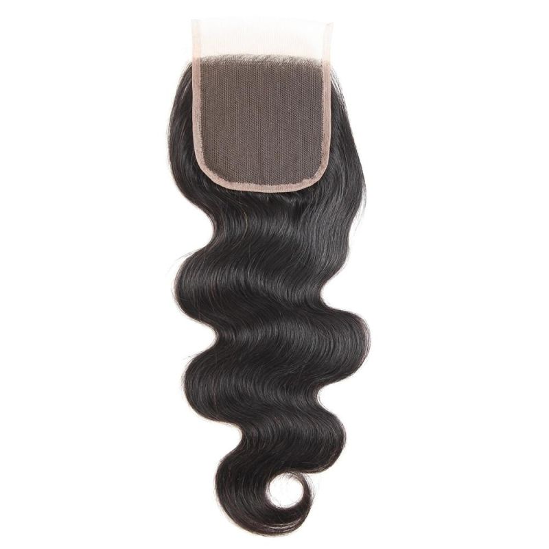 Kbeth Wholesale Top Grade Silk Base Closure Brazilian Human Hair Body Wave Silky Straight Wave 4X4 Silk Closure China Vendors