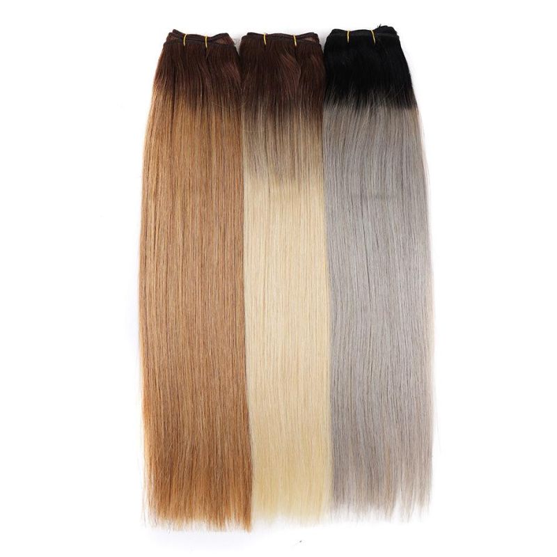 North Korea Human Virgin Hair Weft Ombre Color Hair Extensions Best Quality Hair Weaving