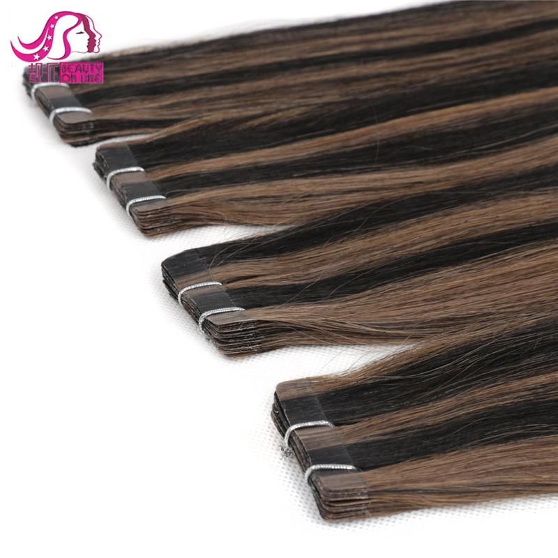 7A-10A Tape Hair Extensions 16" 18" 20" 22" 24" 20PCS/Set Tape in Remy Human Hair Skin Weft Brazilian Hair Extension