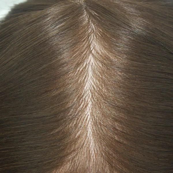 Injected Silicone Base Men′s Hairpiece with Natural Look and Top Quality