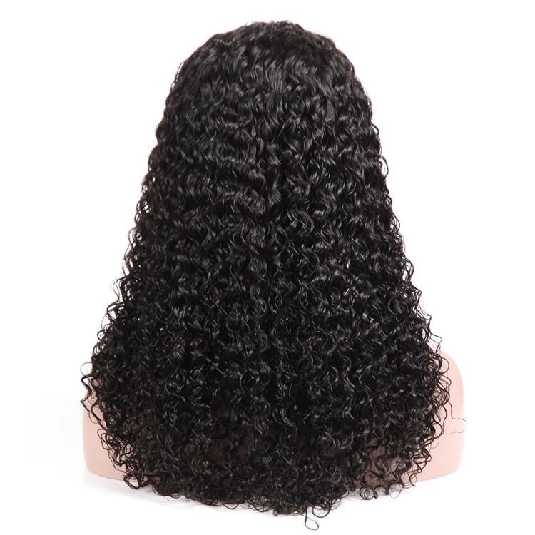 Cuticle Aligned Brazilian Jerry Curly Human Hair Lace Wig