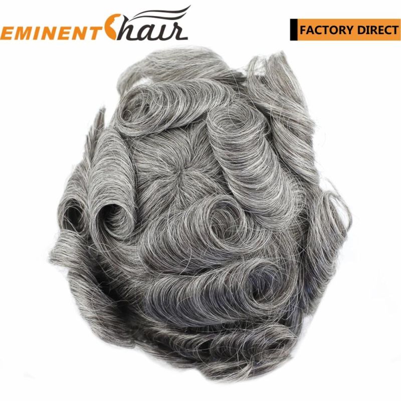 Indian Human Hair Men′ S Thin Skin Hair Topper