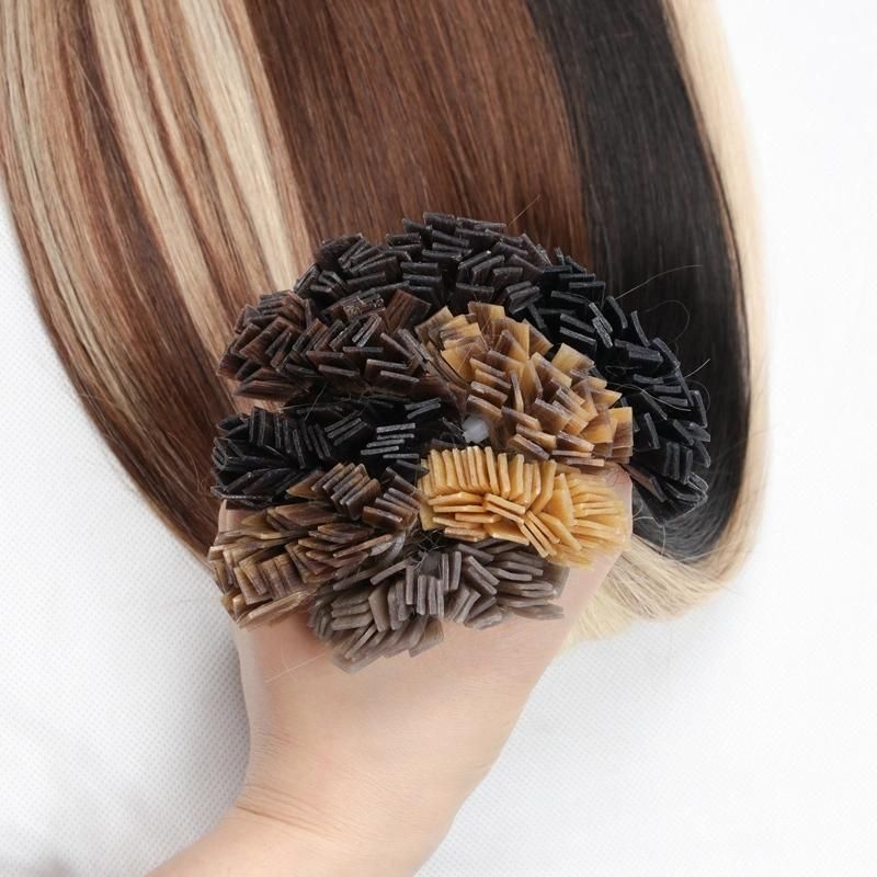 Flat Tip Keratin Hair Extensions Hot Fusion Hair Extensions Human Hair for Women for Salon