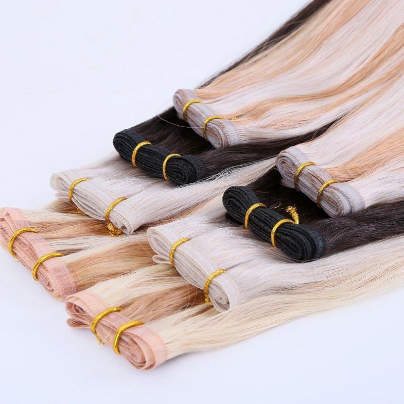 Hot Selling Russian Virgin Hair Human Hair Flat Weft