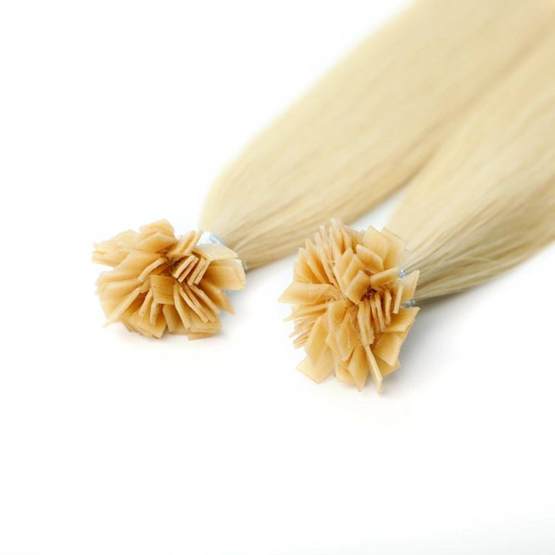 Qingdao Hair Factory Remy Human Hair Flat Tips Hair Extensions.