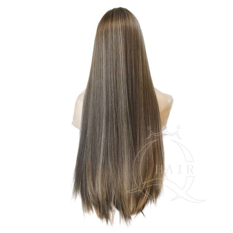 Long Stock Luxury Bleached Top Silky Soft European Virgin Hair Brazilian Hair Lace Top Wig Jewish Wigs Kosher Wig Sheitel Custom Human Hair Wigs Wholeselling
