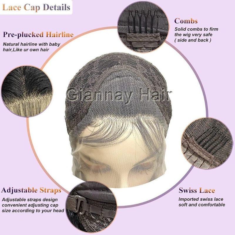 28′′ Lace Wig Loose Curly Lace Front Wigs Dark Red Long Water Wave Synthetic Wig with Baby Hair Hairline