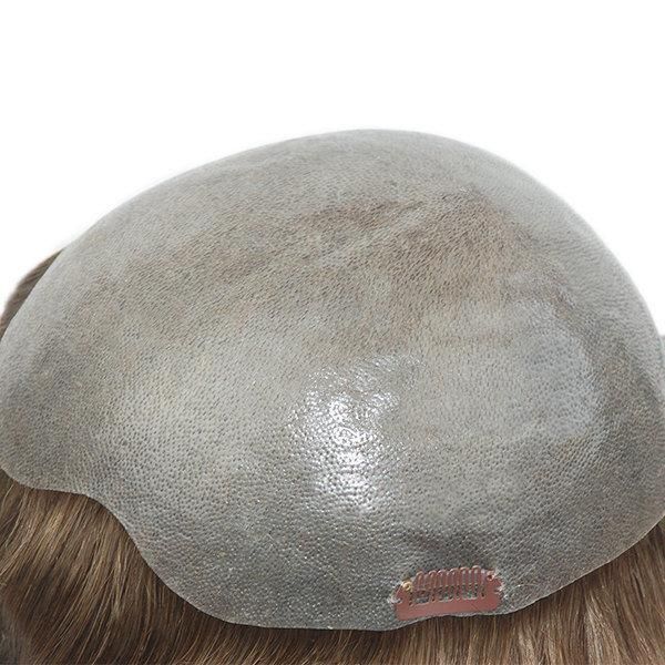 Ljc704b 4 Clips Around Perimeter Natural Hair Toupee