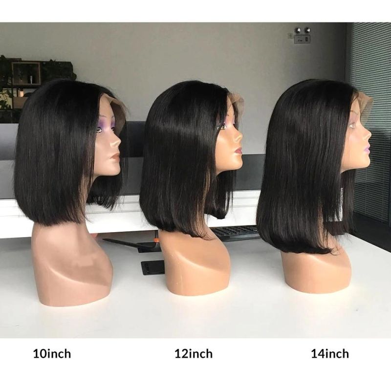 Pre Plucked Highlight Honey Brown Color Straight Bob Human Hair Lace Front Wigs, 4X4 Lace Closure Indian Straight Wave Bob Wig