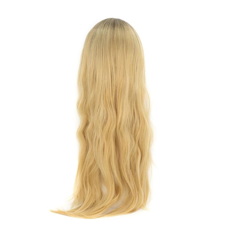 Kbeth Full Lace Wig Human Hair for Ladies Gold 613 Color Poly Skin Back Side Tangle Free No 2021 Fashion Sexy Body Wave Swiss Lace 30 Inch Ladies Wigs