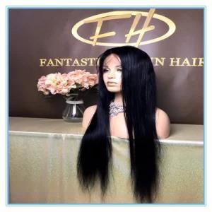 High Quality Hot Sales Jet Black Color Silky Straight Full Lace Human Hair Lace Wigs with Factory Price Wig-063