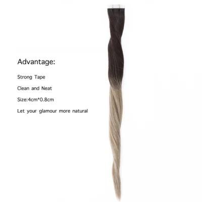 2.0g/PC 18&quot; Remy Tape Hair for Woman Extension Piano Color Straight European Skin Weft Salon Style