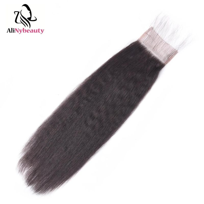Alinybeauty Wholesale Indian Kinky Straight Virgin Hair Closure