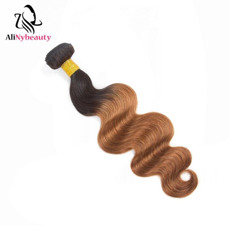 #1b/30 Ombre Color Body Wave Remy Brazilian Human Hair Weft