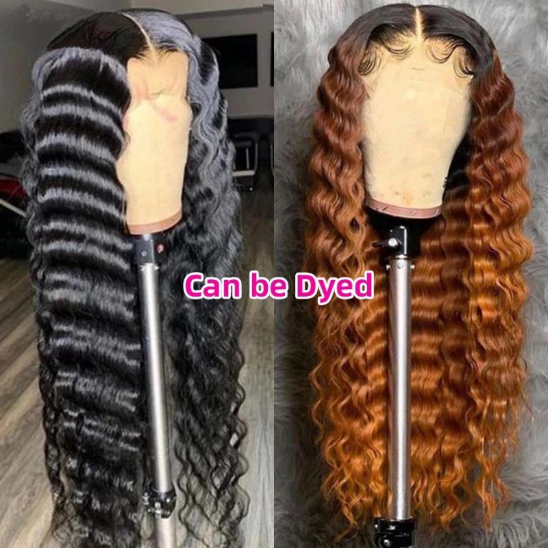 12inch Brazilian Loose Deep Wave Wig Curly 360 Lace Frontal Preplucked with Baby Hair Remy Wig