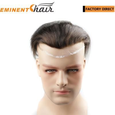 Human Hair Men&prime; S Lace Front Toupee