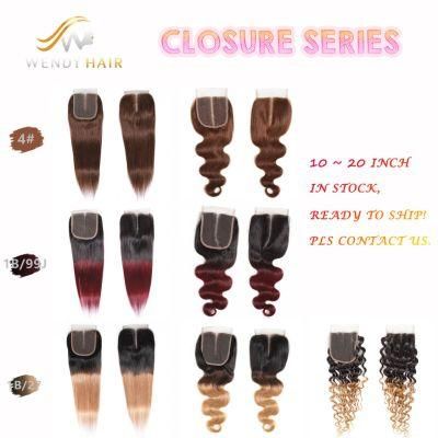 Lace Closure and Frontal, Full Size 100% Indian Human Hair