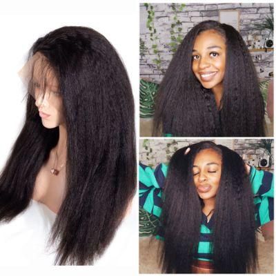 13X6 Lace Front Wig Kinky Straight Virgin Human Hair Wigs 180% Density