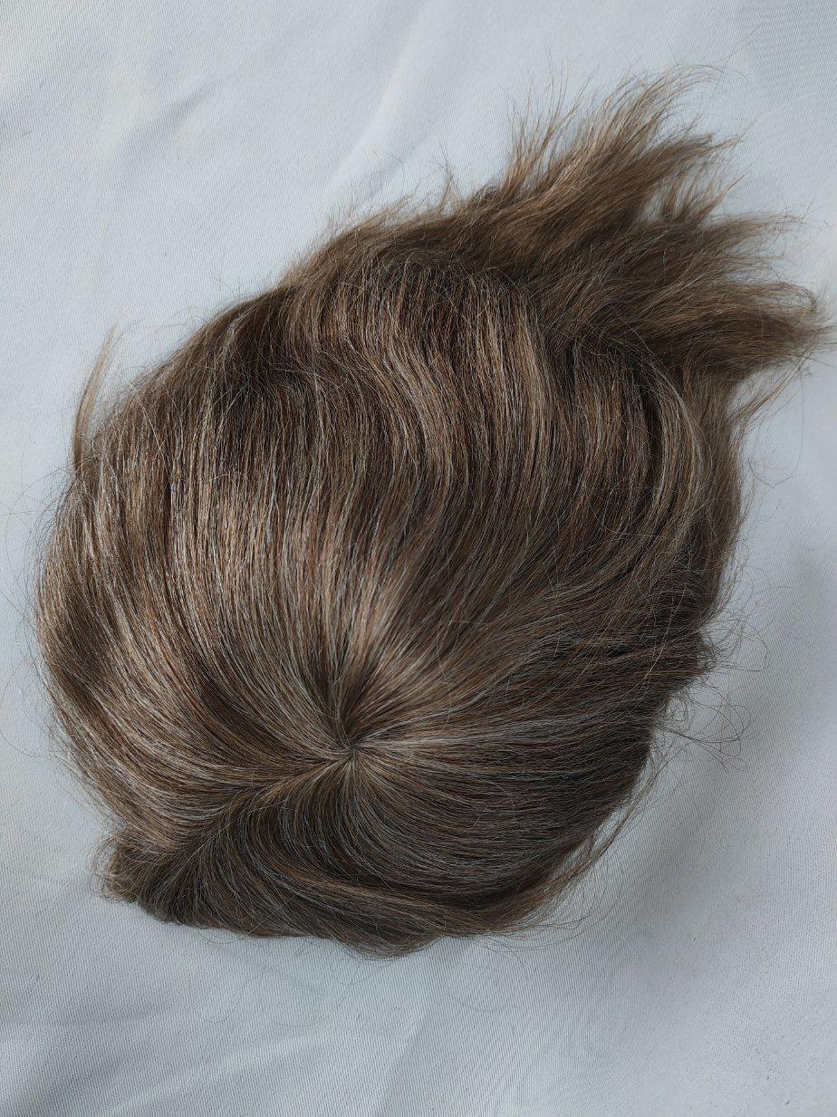 2022 Most Popular Custom Made Clear PU Base Injection Toupee Made of Remy Human Hair