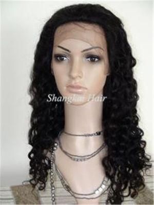 Fashion Kinky Curly Human Hair Front Lace Wig