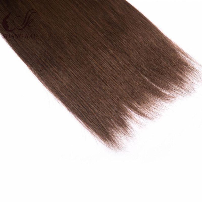 Machine PU Wefts Hair Extensions, Flat Weft Remy Hair Weaving