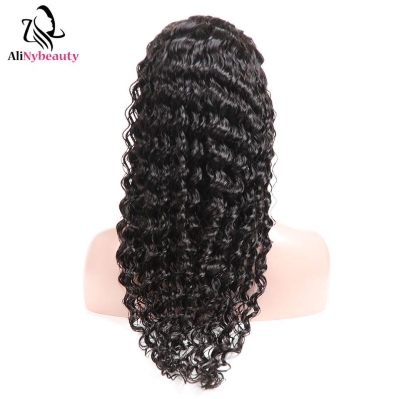 Cheap Human Hair Deep Wave 360 Lace Frontal Wig