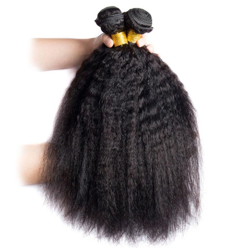 Brazilian Yaki Human Hair Bundles Deals Kinky Straight Brazilian Hair Weave Bundles Remy Human Hair Extensions