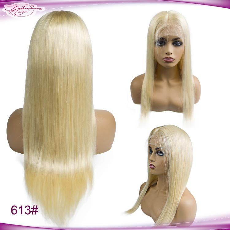 Top Quality Brazillian Virgin Hair Can Dye Blond 613 Wig
