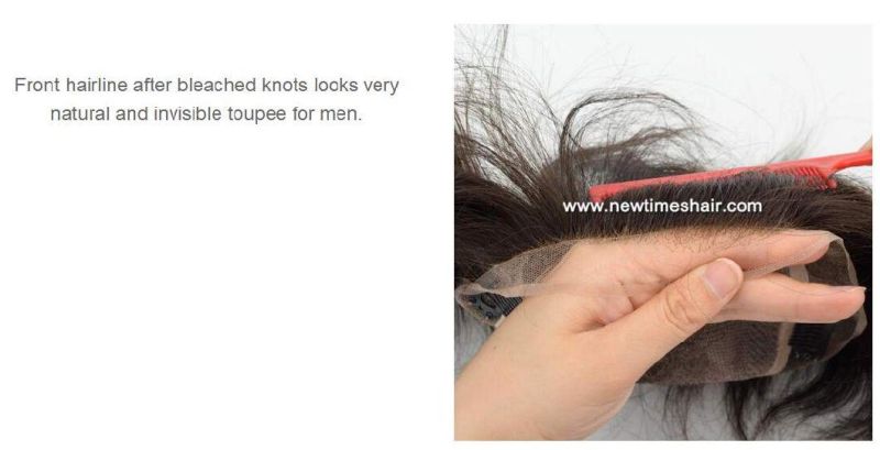 High Quality Real Human Hair for Men - Franch Lace with Silk Top!