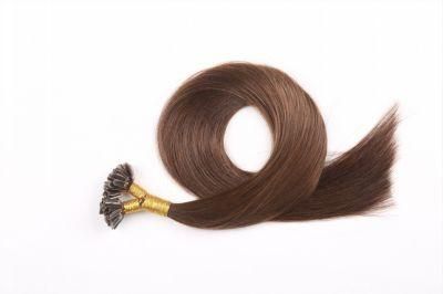 Nail U Tips Keratin Hair on Capsule Remy Human Hair Extensions 1g/PC Straight Fusion Machine Made Natural 613 Blonde Brown