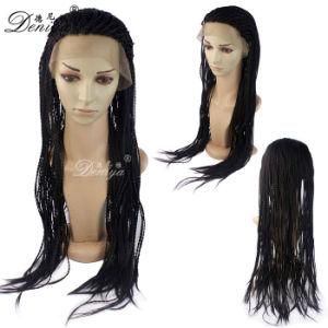 Extra Long Hand Made Braided Fashion African Style High Quality Synthetic Lace Front Wig