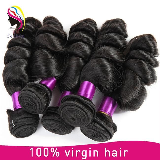 Factory Supply Unprocessed Raw Indian Hair Wholesale Loose Wave 100% Human Virgin Indian Hair