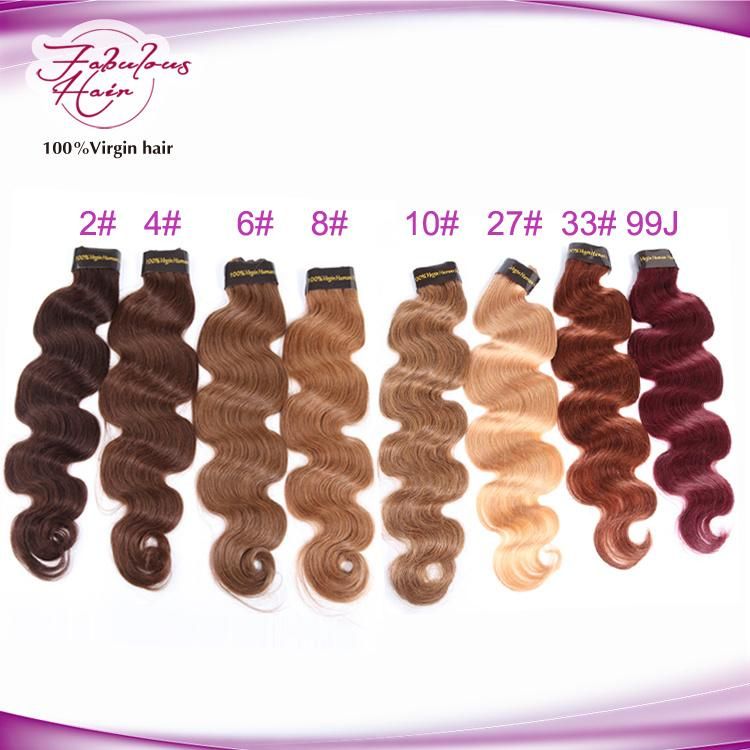 More Color Glueless Body Wave Brazilian 100% Human Hair Weft