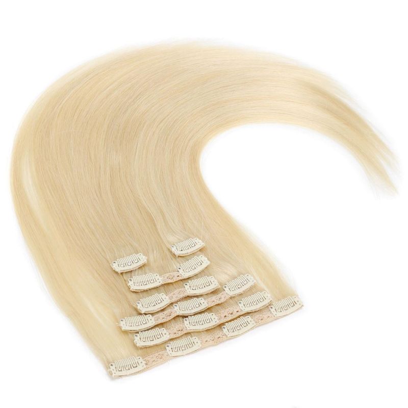 Extensions Natural Color 6A--10A Human Hair Clip in Extensions