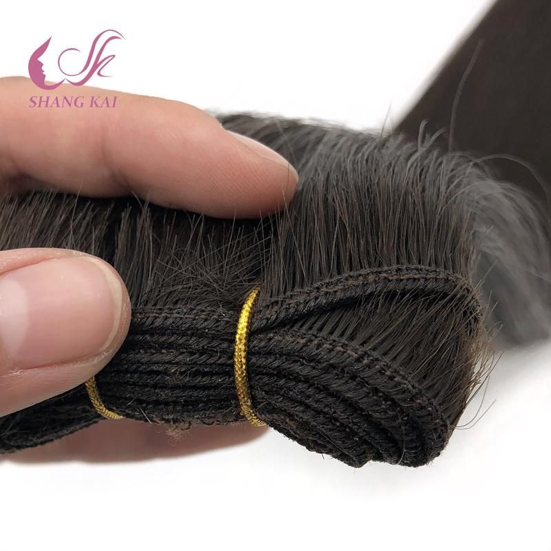 Best Selling Dark Brown Brazilian Double Drawn Hair Weft Extensions